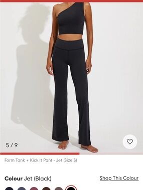 Left On Friday Black Leggings with Red Logo